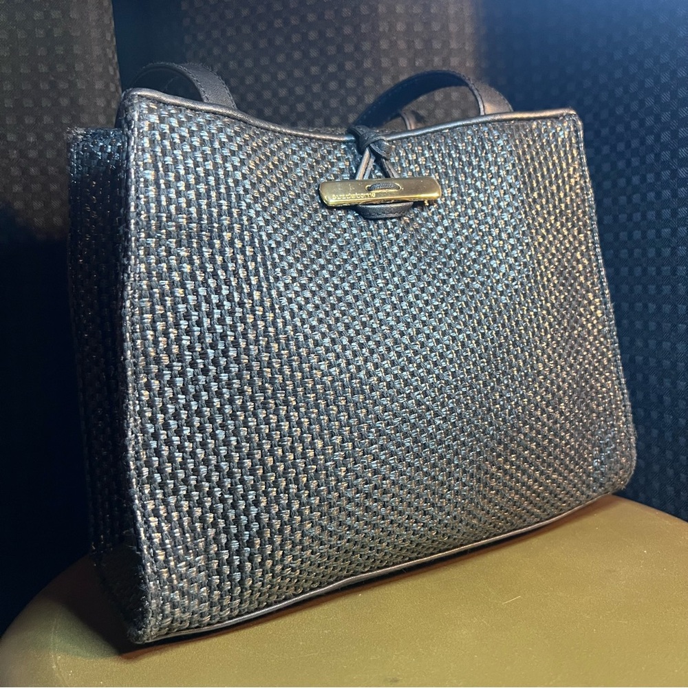 Vintage Black Woven Liz Claiborne Shoulder Bag